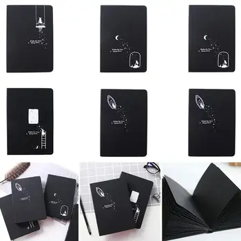 

Starry Sky Black Paper Notebook Album Sketchbook Travel Planner Bullet Journal Diary Notebook Agenda Stationery Supplies