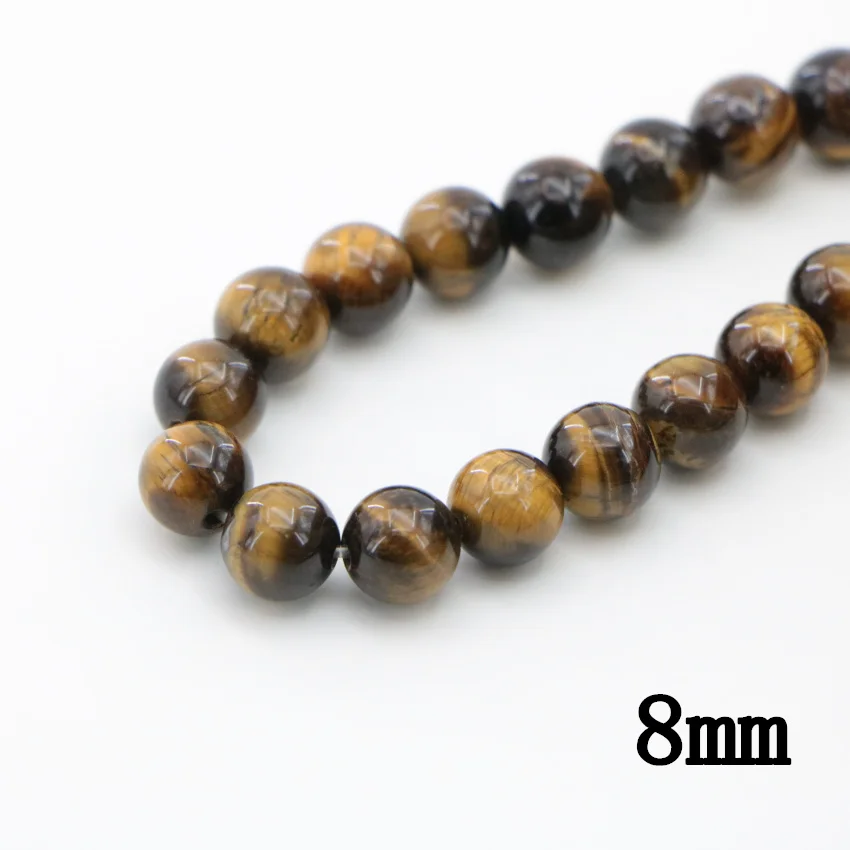 1 Natural gemstone Jasper yellow tiger eye beads (14)(1)