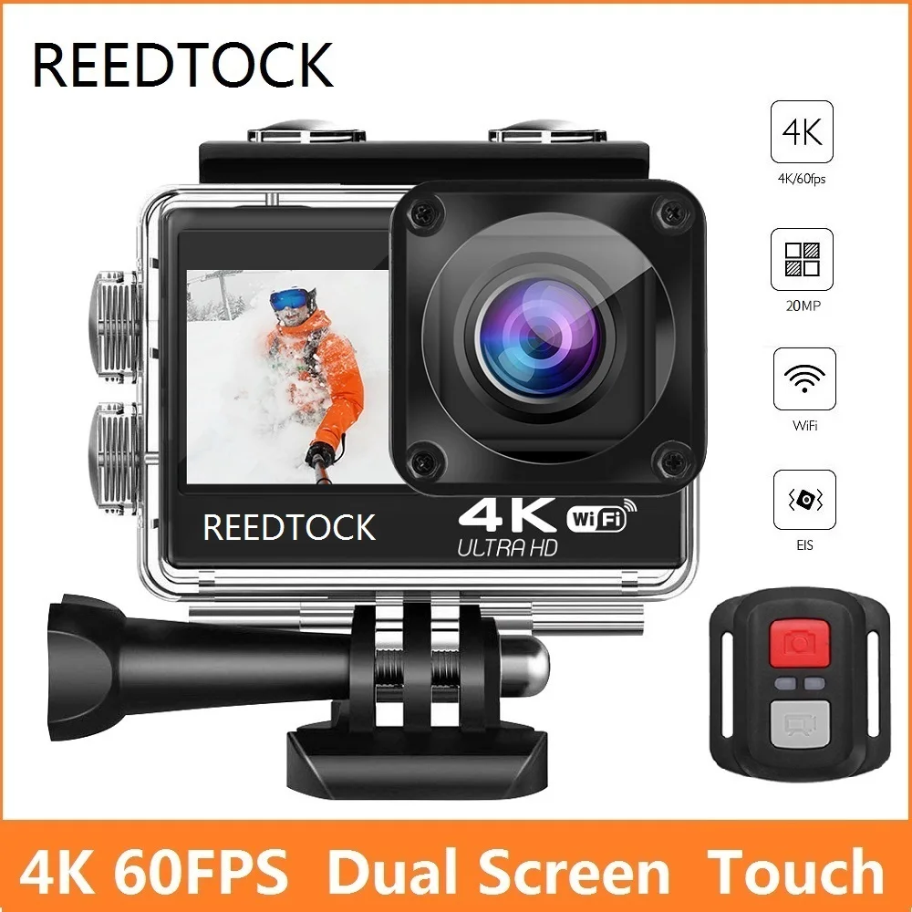 Action Camera 4K 60FPS 24MP 2.0 Touch LCD EIS Dual Screen Remote Control WiFi Waterproof Helmet Go Sports S9 Pro Video Recorder |