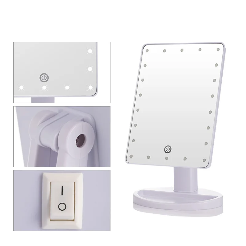 Makeup mirror desktop led light Makeup mirror fill light desktop female portable beauty mirror to brighten your beauty