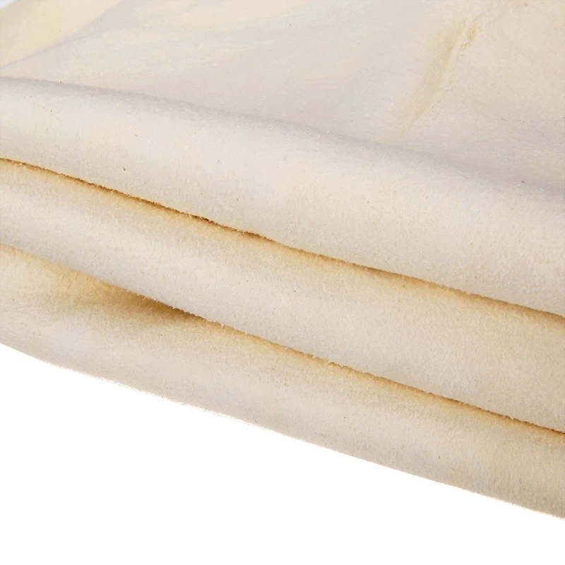1PC Natural Chamois Leather Car Cleaning Absorbent Towel Irregular Shape 70*40cm For Window Glasses Mirror Cleaning Cloth