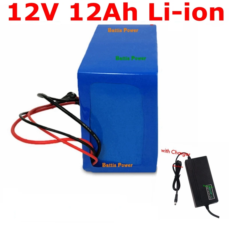 Батарея 12v 12ah литий-ионный аккумулятор 12ah литий-ионное состояние зарядки литий 12,6 v для резервного питания постоянного тока питания 100W cctv зависимости от освещения экрана 3A Зарядное устройство