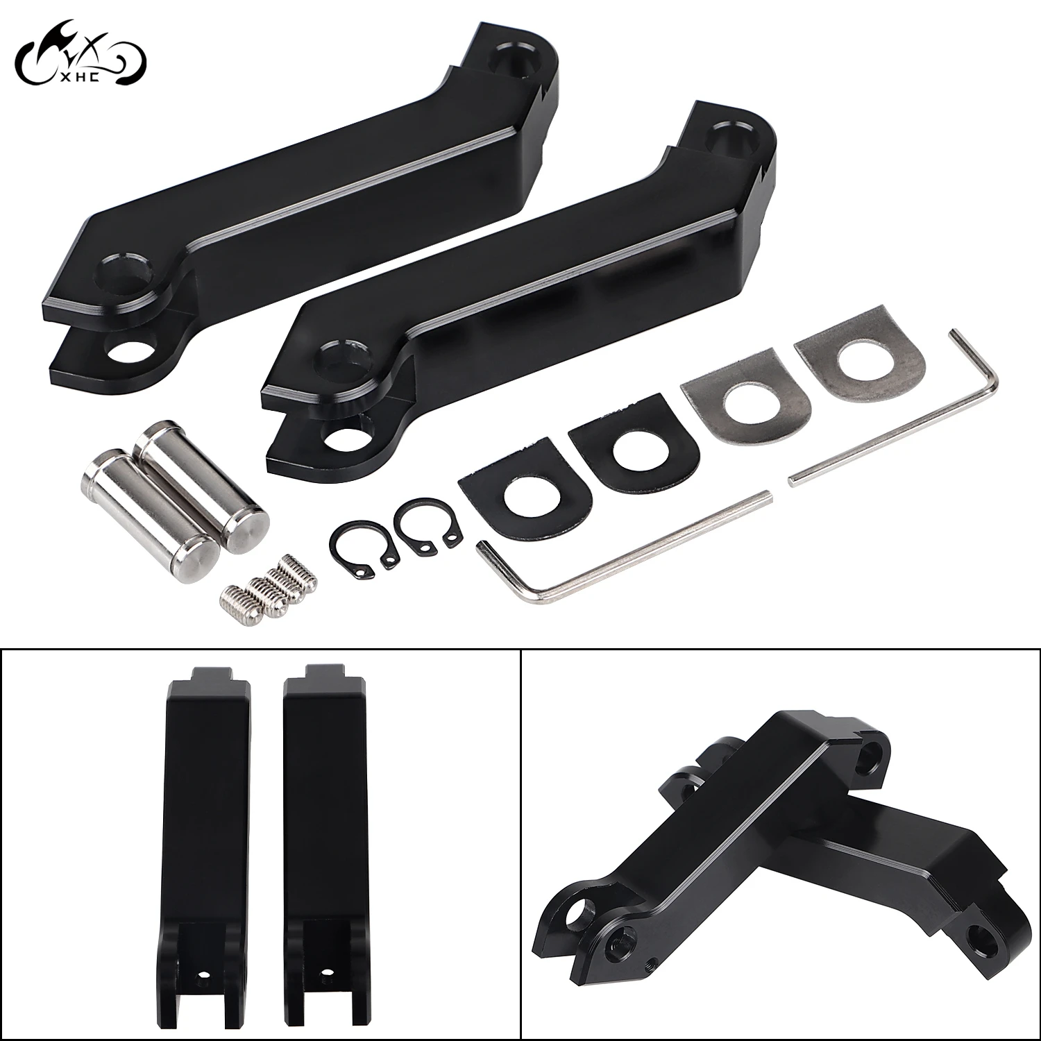 Black Aluminum Male Mount Foot Pegs Support Extension Bracket For Harley  Dyna Sport Glide Softail Springer FXSTS EFI FXSTSI|Covers & Ornamental  Mouldings| - AliExpress
