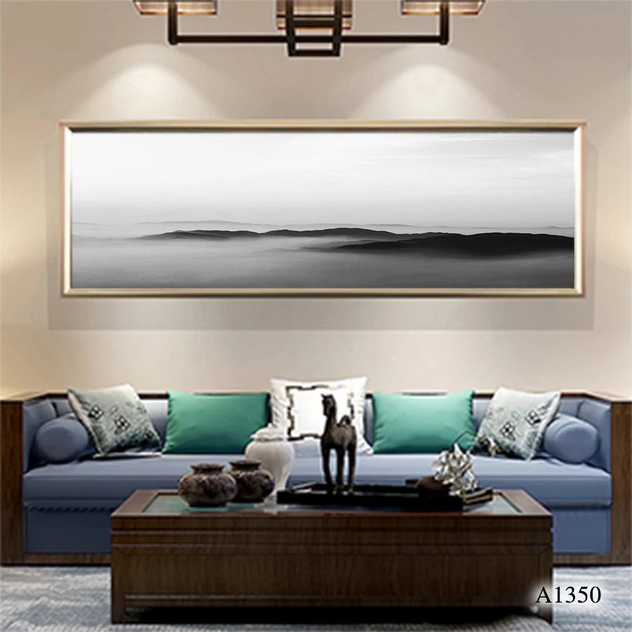 

Modern Oil Painting Print on Canvas White and Black Landscape Canvas Art Printing Canvas Painting Wall Art Picture for HomeDecor