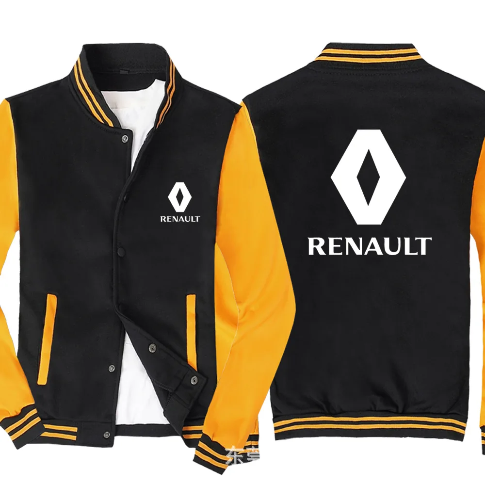 Мужская бейсбольная форма для RENAULT Car с логотипом, повседневные теплые толстовки в стиле хип-хоп Harajuku, мужская бейсбольная куртка, приталенная, унисекс