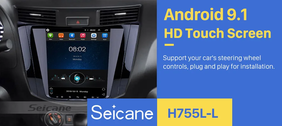 Cheap Seicane for 2018 Nissan NAVARA Terra 9.7 inch Android 9.1 Car Radio Multimedia Player with GPS Navi Mirror link WIFI SWC 0