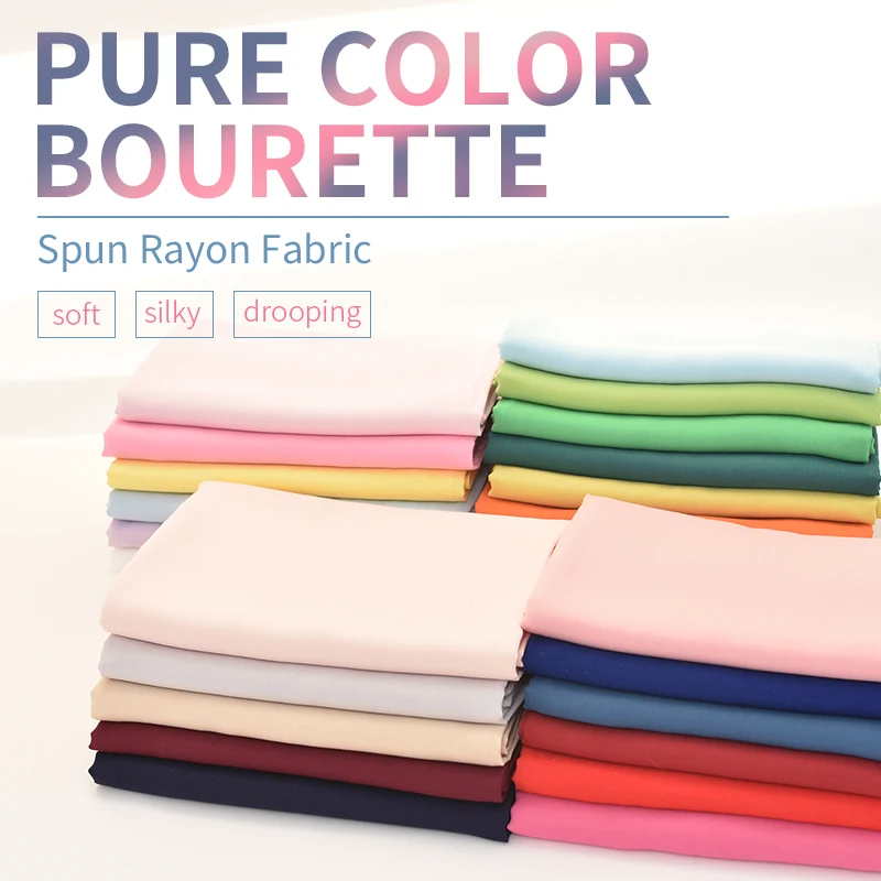 Solid color cotton bourette silk fabric cotton rayon fabric summer dress baby Pajama clothing children's clothing cuddle quilt