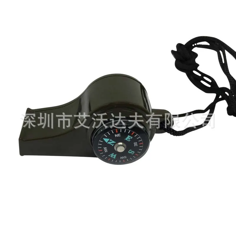 

Whistle Three-in-One Manufacturers Direct Selling Compass, Thermometer, Multi-functional Plastic Outdoor Survival Whistle