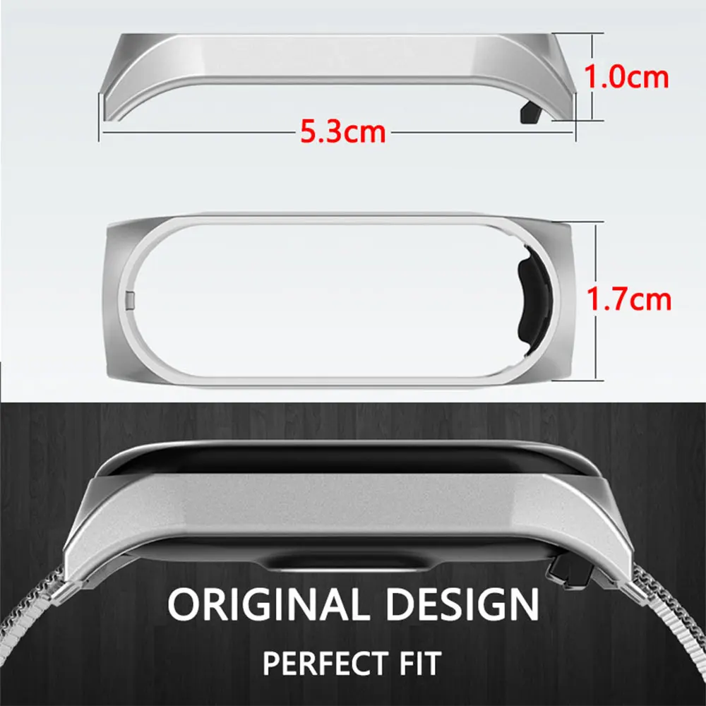UTHAI S15 металлический ремешок из нержавеющей стали для Xiaomi mi Band 4 ремешок на запястье для Xiaomi mi band 3 4 браслет для mi Band 4