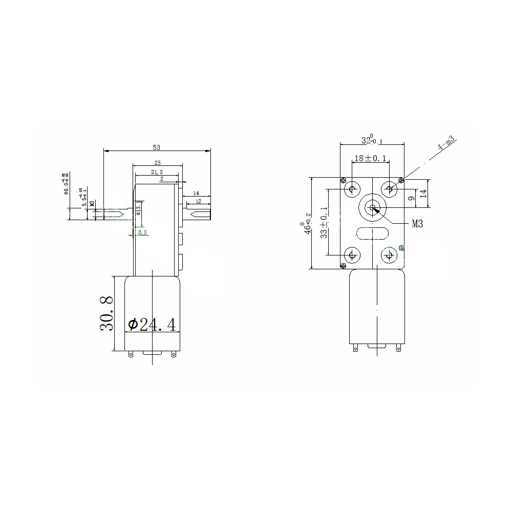 eixo dc 6v 12v 24v turbo worm