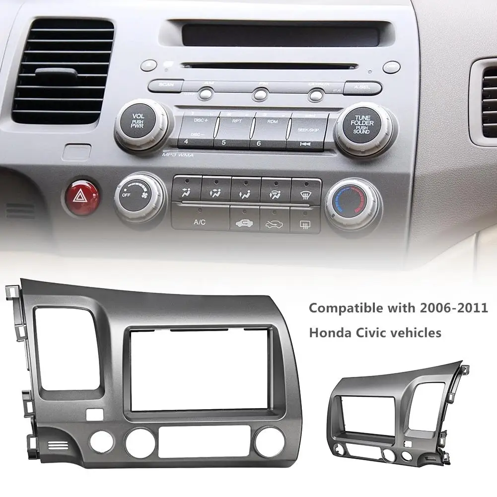 

Civic 06-11 Car Radio Stereo Left Peptide Navigation Panel Face Frame Wiring Harness With CD Box Car Radio Dash Kit For Honda