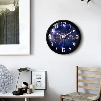 

Room Creative Bedroom Mute Circular Modern Personality Fashion Simple Clock Quartz Watch Modern Design Timer Home Decor