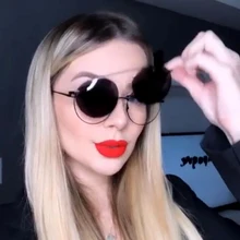 2 в 1 магнитное притяжение Солнцезащитные очки женские мужские черные круглые очки с поляризующими линзами для рыбалки вождения модные очки UV400