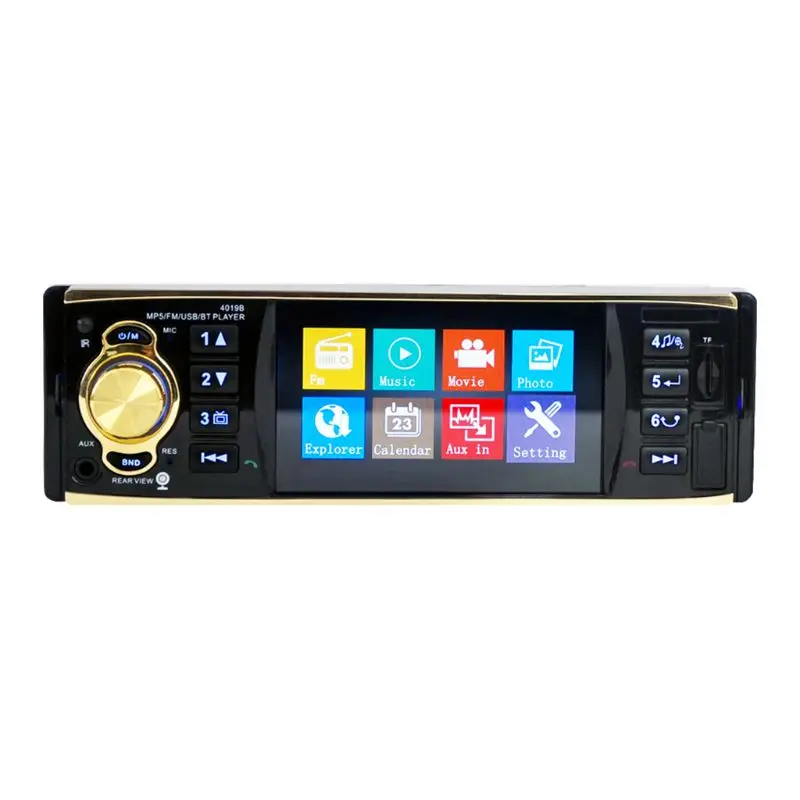 4,1 дюймов 4019B Автомагнитола MP5 плеер 1 Din HD 800*480 Bluetooth FM/AUX/USB/TF автомобильный стерео плеер Поддержка камеры заднего вида