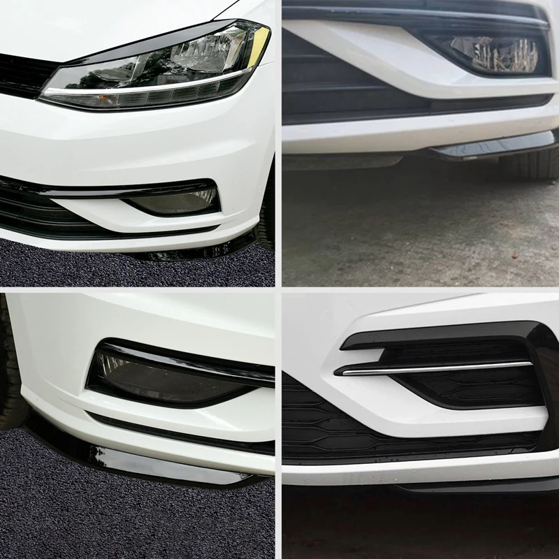 For Golf 7.5 MK 7.5-Car Front Bumper Lip Shovel Side Surround Spoiler