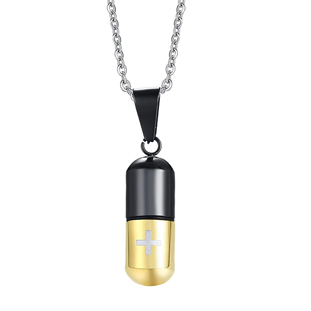 

Pendant Necklace Urn Case Pills Pill Holder Cremation Jewelry Ashes