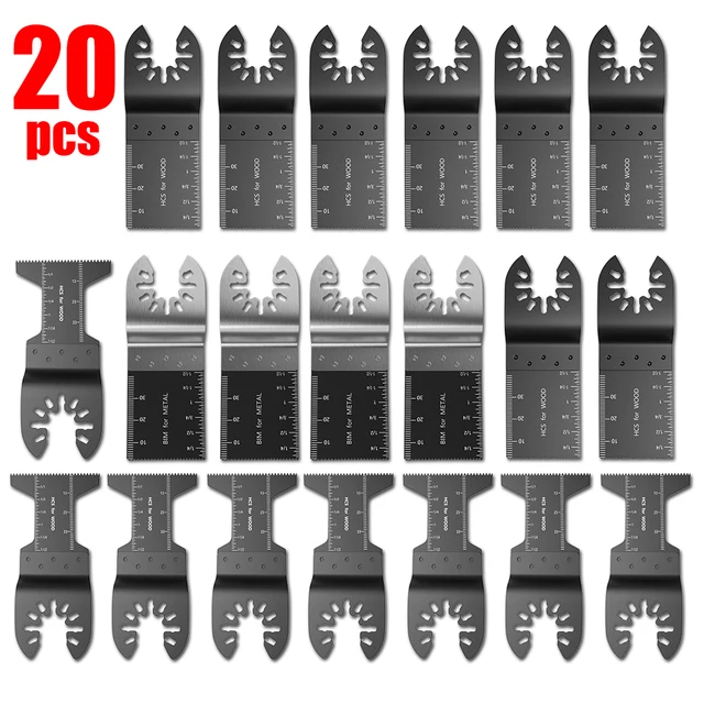 $15.93 20 pcs Multitool Saw Blade Oscillating Blade Multi Tool Circular Saw Blades Wood Cutting Kit