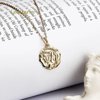 

Leouerry Babylonian Soldier Necklace 925 Sterling Silver Golden Irregular Coin Pendants for Women Silver 925 Jewelry Necklace