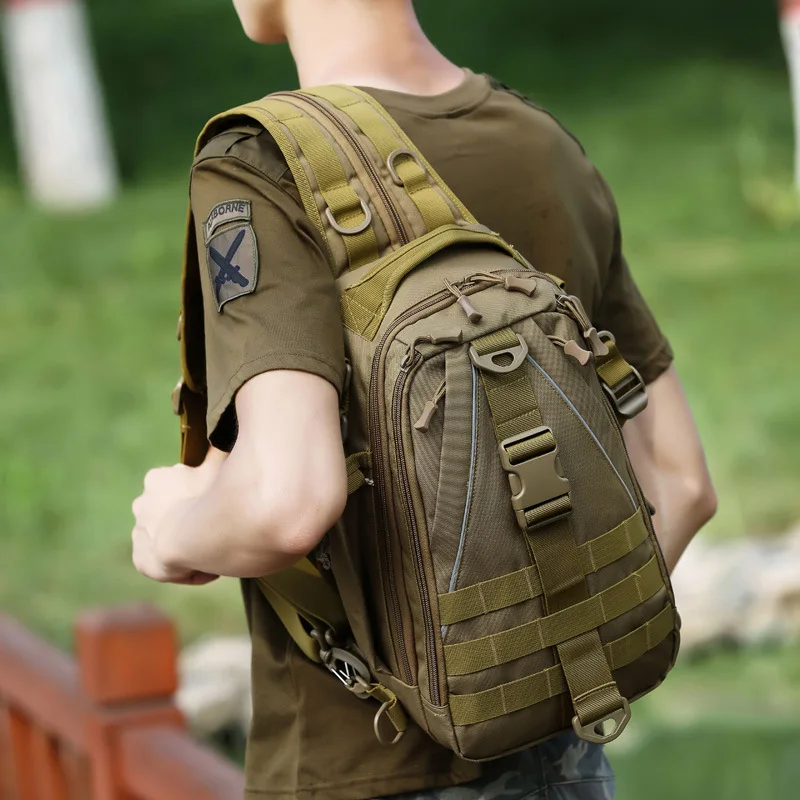 

Lure Bag Multi-functional Single Shoulder Dual Purpose Backpack New Style Outdoor Camouflage Tactical Bag Travel Sports Chest Pa