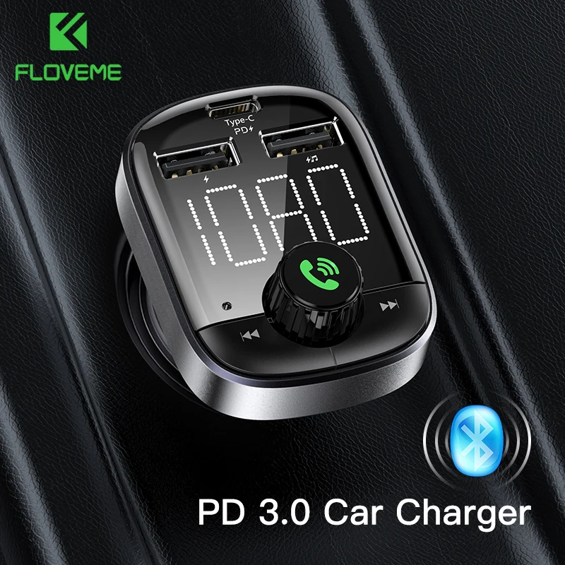 Автомобильное зарядное устройство FLOVEME PD 3 0 USB Type C 15 Вт быстрое для iphone