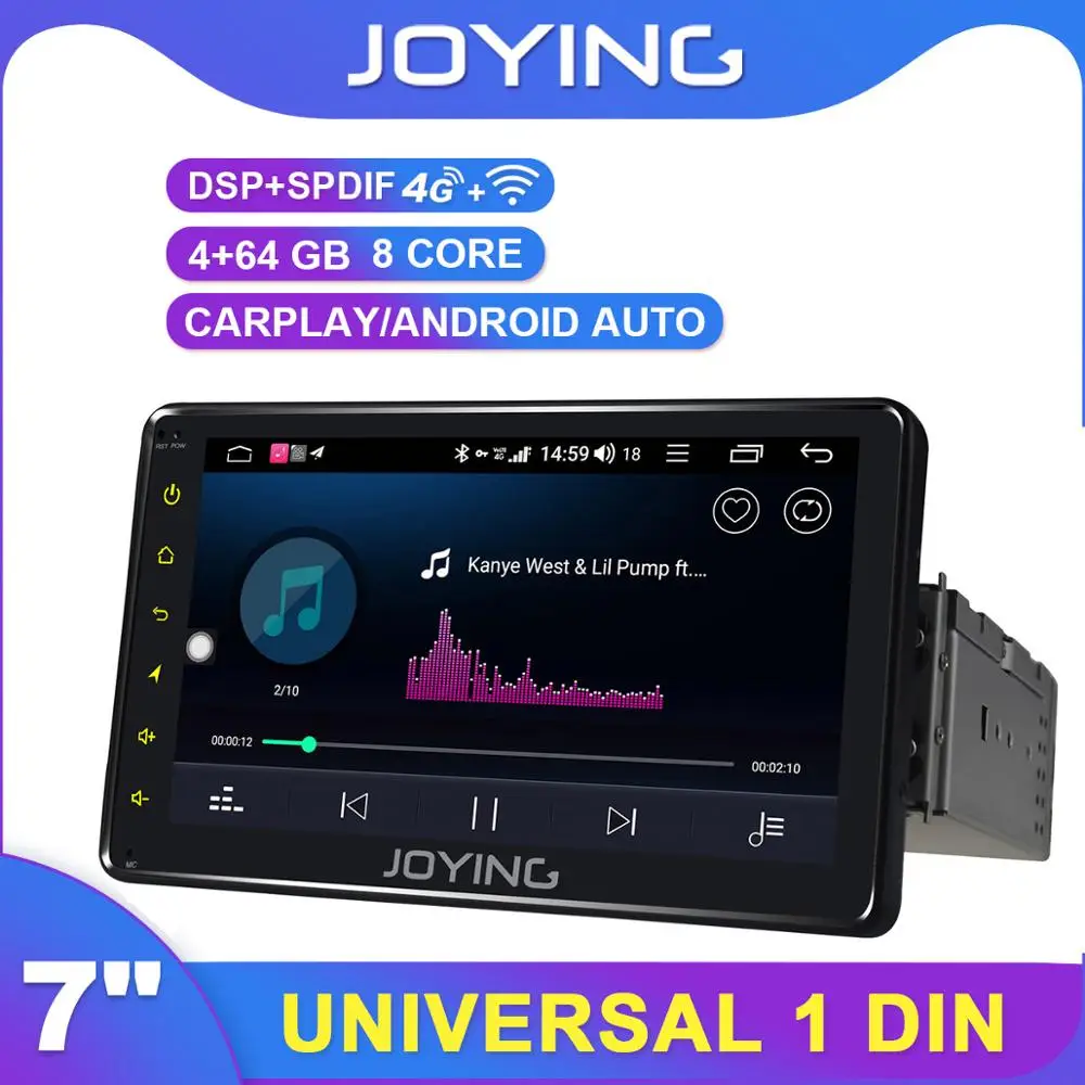 7 дюймов один Din Универсальный Android Авторадио плеер GPS DSP SPDIF Зеркало Ссылка