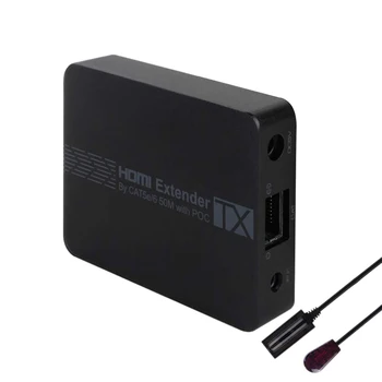 

HDMI Extender Splitter with IR Transmitter & Receiver, HDMI CAT5/6/7 Extender 2 Port HDMI Splitter Loop HD 1080P HDMI Ethernet E