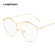 Полигоновый металлический анти-синий светильник, блокирующая оправа для очков для мужчин и женщин, компьютерные игровые очки, оптическая оправа для очков