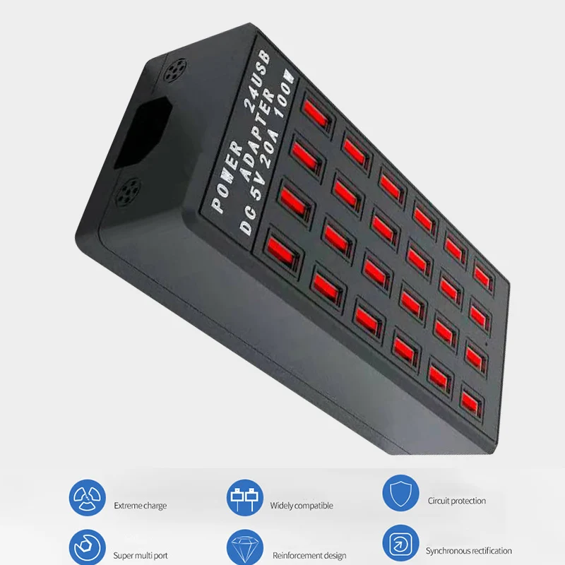Мульти 24 порта Usb зарядная станция концентратор быстрое зарядное устройство адаптер питания США Великобритания ЕС вилка
