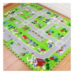 EVA Foam City Road Puzzle Детский игровой коврик ударопрочный коврик для ползания ребенка коврик для пола Развивающие игрушки для детей коврик для
