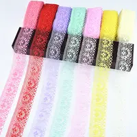 Buy 10 Yards 15 Colors Lace Ribbon Tape 40 MM African Lace Fabric Sewing Net Cord Embroidered Wedding Dress Handicraft Accessories Online