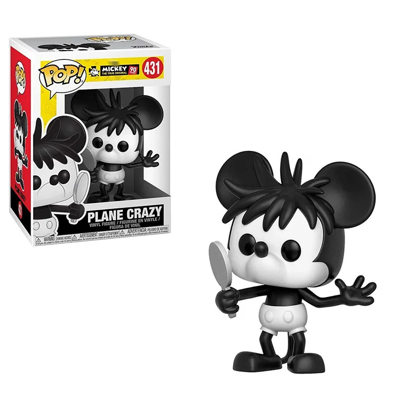 FUNKO POP официальный Микки 90-самолет Crazy Mickey Виниловая фигурка Коллекционная модель