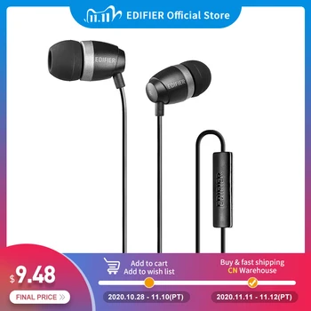 

EDIFIER P210 In ear Earphone with Inline Mic Bass Stereo Headset Hands-Free 3.5mm Wired Control Earpiece HiFi Earbuds