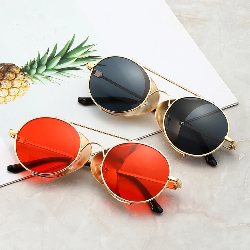 Occhiali da sole stile Steampunk di lusso Vintage copertura laterale in  metallo freddo di alta qualità intaglio Design del marchio occhiali da sole  Punk Oculos De Sol - AliExpress Apparel Accessories