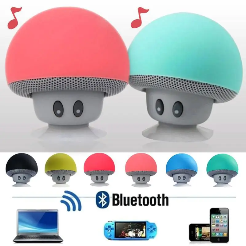 

Mini Wireless Bluetooth Speaker MP3 Music Player with Mic Waterproof Portable Stereo Bluetooth Mushroom Speaker For Phone PC Z2
