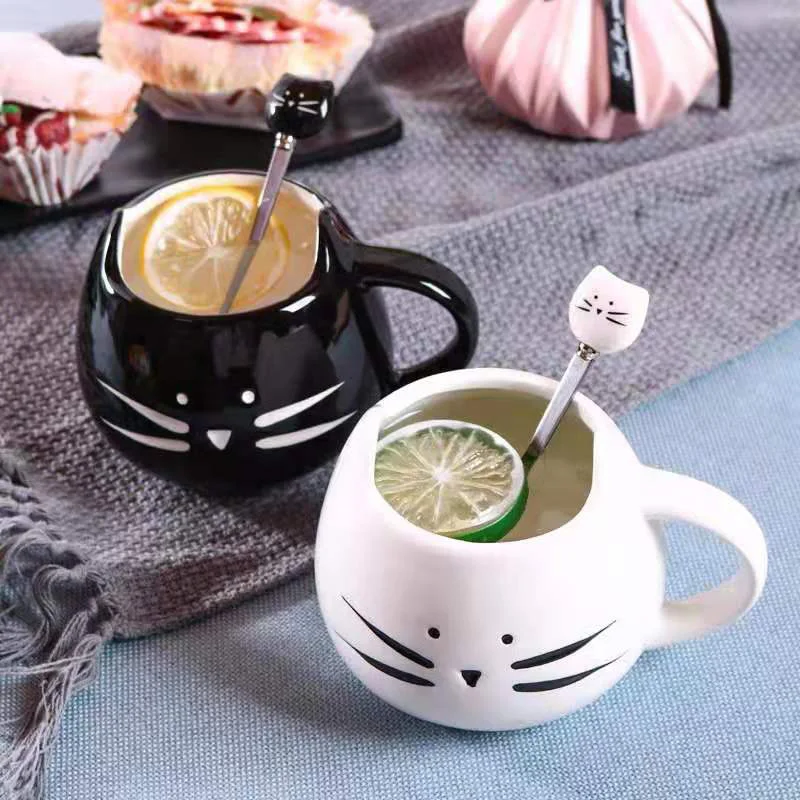 Керамика милый кот кружки Кофе Чай молока чашки с животными и кружки с ручкой 400 мл Посуда для напитков, лучший подарок для ваших друзей