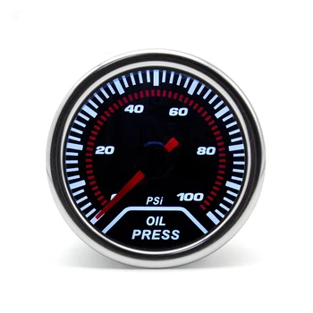

Auto Oil press gauge 2" 52mm Oil pressure gauge Pointer sensor 0-100 PSI displaying Car meter digital fuel pressure testers