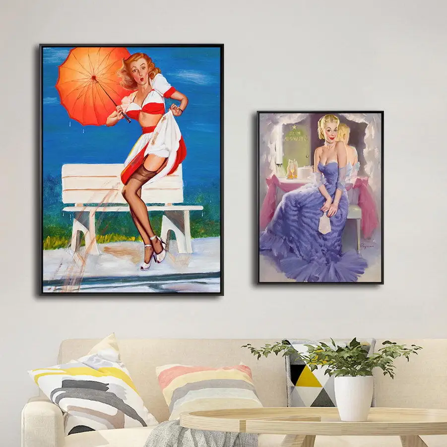 

America Giclee Print Painting Core Customizable Jill ALF Grand Beauty Map Figure Beautiful Painted