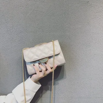 

Small Fragrance Rhombus Chain Bag Female 2020 Foreign Style High-Grade French Small Network Red Cross Bag