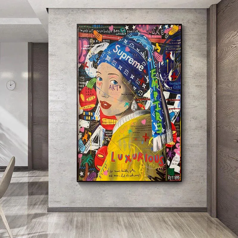 Modern Canvas Poster Painting Street Art Pictures Graffiti Art Painitngs on The Wall Art Posters and Prints Home Decoration