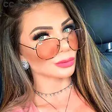 45958 Квадратные ретро солнцезащитные очки для мужчин и женщин Мода UV400