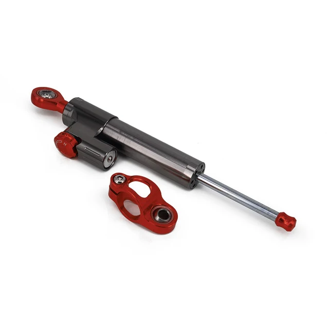 Мотоцикл с ЧПУ Алюминий амортизатор рулевого механизма стабилизации безопасности Управление для YAMAHA MT09 MT07 YZF R1 R6 FZ1 XJR1300 MT-07 FZ09 - Цвет: titanium red