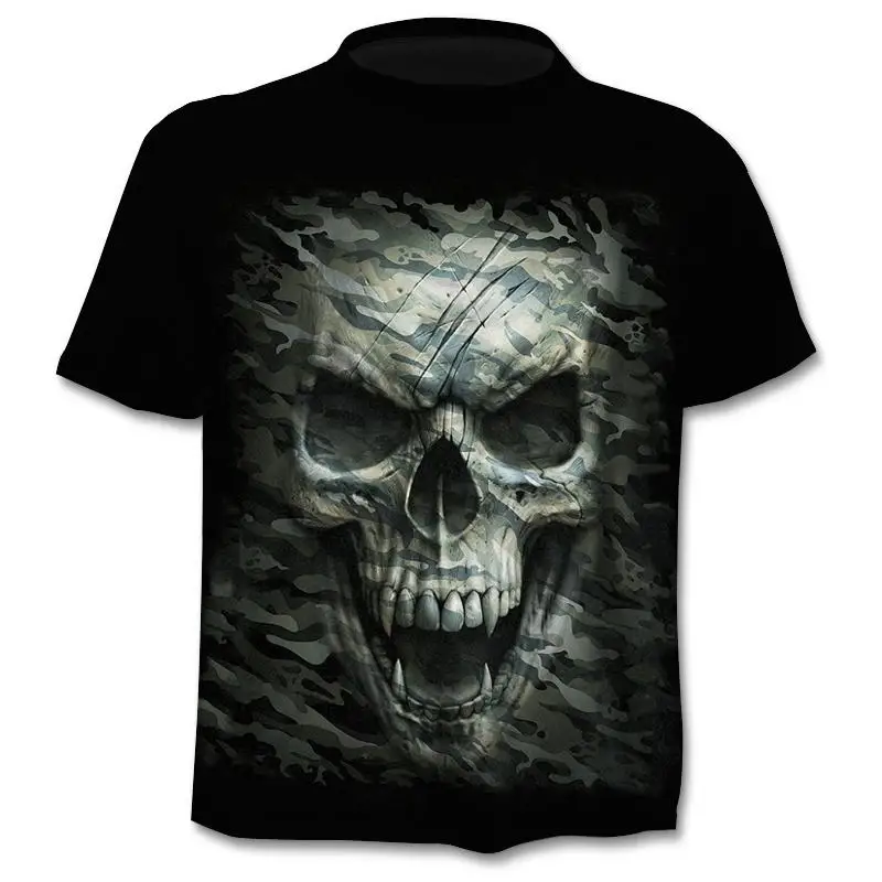 Hbf78cef1c507477698b77897e5ce4a1aB - Fake Jacket Skull Print T-Shirt