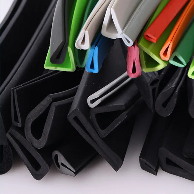 1 Meter U Channel Car Door Edge Guard Rubber Sealing Strip Auto Weatherstrip Glass Trim Shower Door Gasket Door Insulation