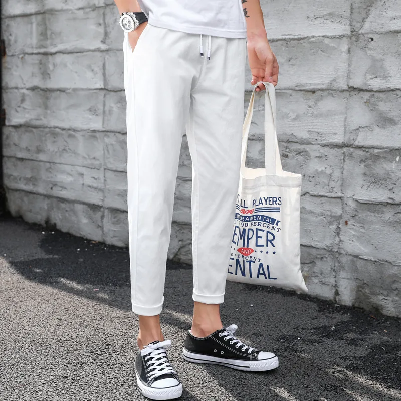 

Viscose Summer Pants Men Ultra-Thin-Summer Breathable Sports Korean-style Trend Summer Trousers Summer Wear Slim Fit Casual Pant