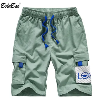 

BOLUBAO Trend Brand Men Cargo Shorts Men's Fashion Wild Cotton Shorts Summer New Drawstring Straight Casual Shorts Male