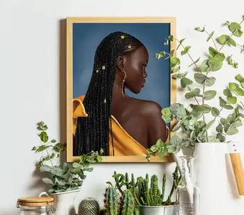 

African American Art canvas Poster Home Decor 12x18 24x36inch