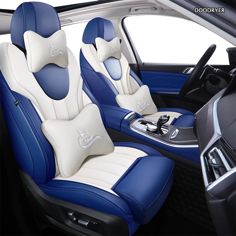 DOODRYER Custom Leather car seat covers For BMW 3/4 Series E46 E90 E91 E92 E93 F30 F31 F34 F35