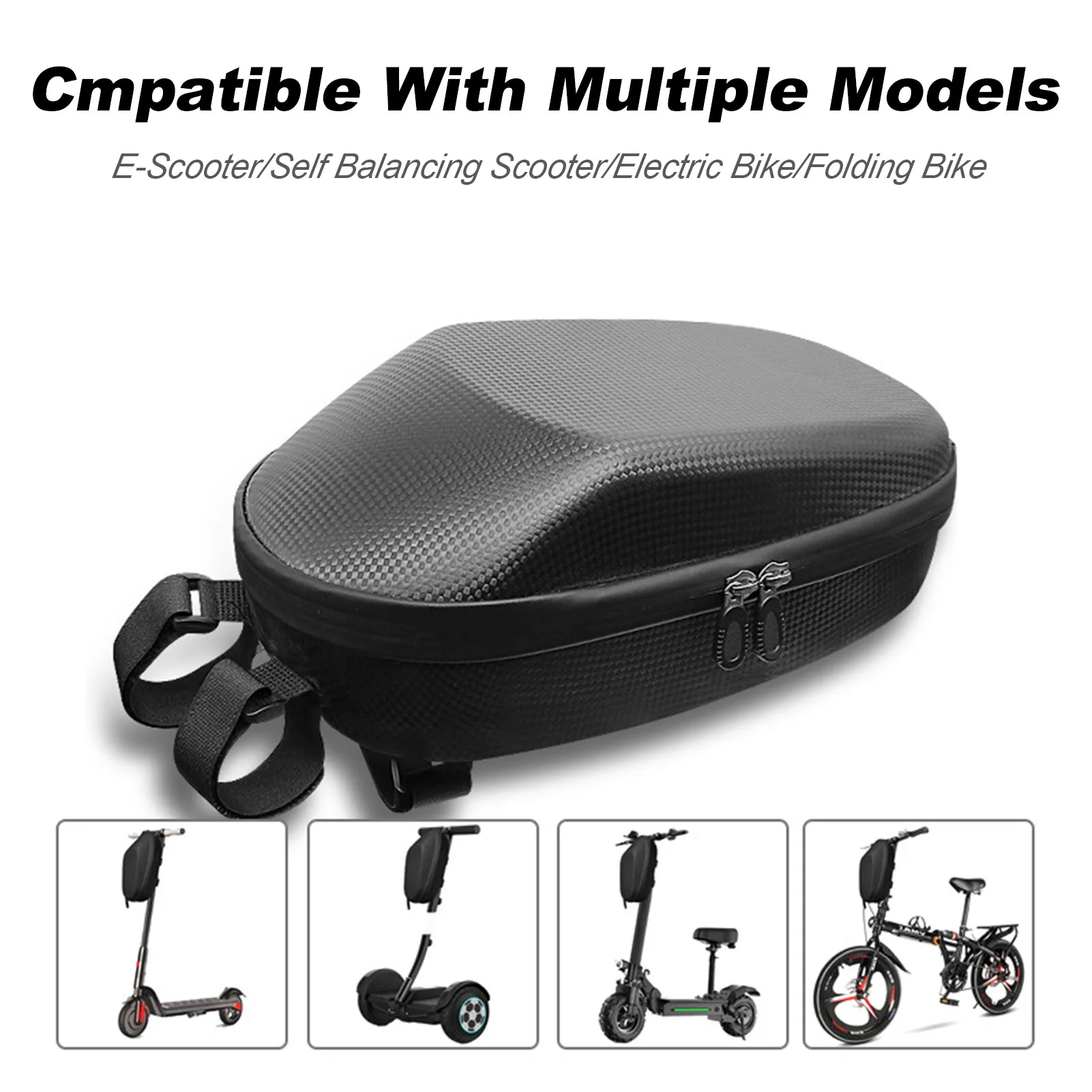 

Scooter Storage Bag, Rainproof Scooter Handlebar Bag, EVA Hard Shell Front Hanging Bag Fit for Kick Scooters Folding Bikes