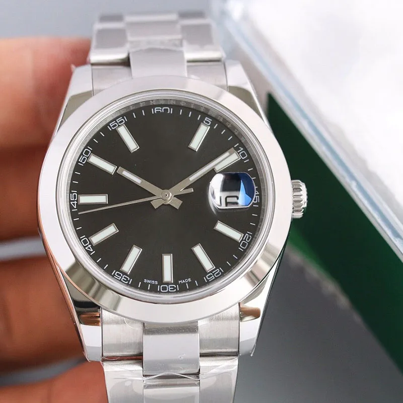 41 мм люксовый бренд AAA автоматические datejust механические темно-Родиевые юбилейные женские и мужские дизайнерские наручные часы Мужские часы