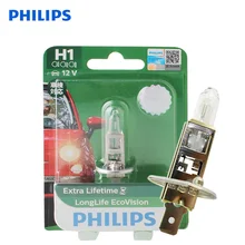 Philips LongLife Eco Vision H1 12V 55W P14.5s 12258LLECOB1 Автомобильная галогенная фара авто лампочка противотуманная фара более высокая продолжительность жизни, 1X